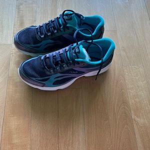 Rekha navy and aqua blue devotion plus 2 sneakers